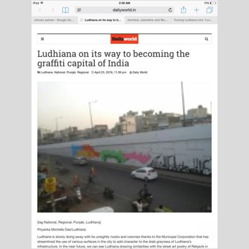 Daily World - Ludhiana on its way to becoming the graffiti capital of India