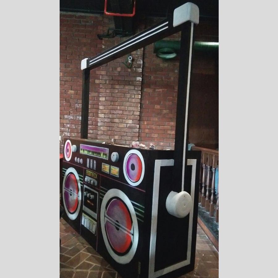 Boom box- Customised this DJ Table into a crazy boombox at Peddlers(Restaurant & Bar), Patiala